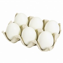 Hen White Eggs 6Pcs