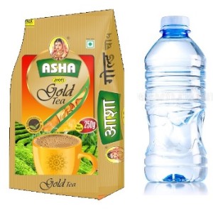 Asha Jyoti Gold Tea 250g with free bottle 1Pc