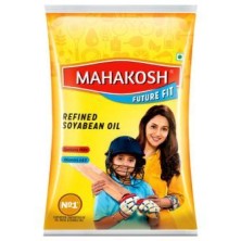 Mahakosh Future Fit Refined Soyabean Oil 1Ltr, Pouch