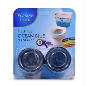 Wonder Fresh Flus Tab Ocean Blue Fragrance 50g*2Pc