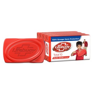 Lifebuoy 100% Stronger Germ Protection Soap 55g, Set of 4Pc