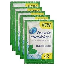 Head & Shoulders Basic Cool Shampoo Pouch 5ml (Pack of 5)