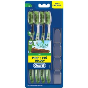 Oral-B with Neem Extract 4N Toothbrushes