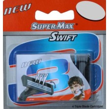 Supermax 3 Swift New 4 Triple Blade Cartridge, 1Pkt