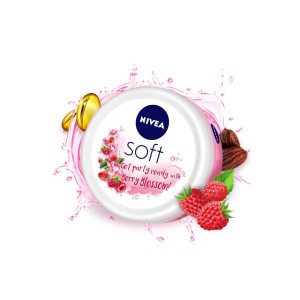 Nivea Soft Light Moisturising Cream Berry Blossom 50Ml