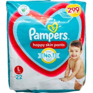 Pamper Happy Skin Pants Large (L) 9-14Kg, 22Pants